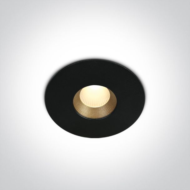 ONE LIGHT 10108H/B/W Anarita czarny wpust COB LED IP54 3000K 8W dark light