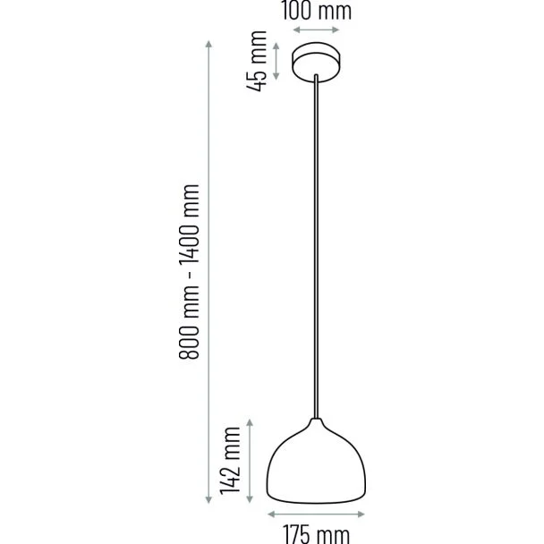 HELLUX 8550139 Lampa wisząca czarna ACORN I