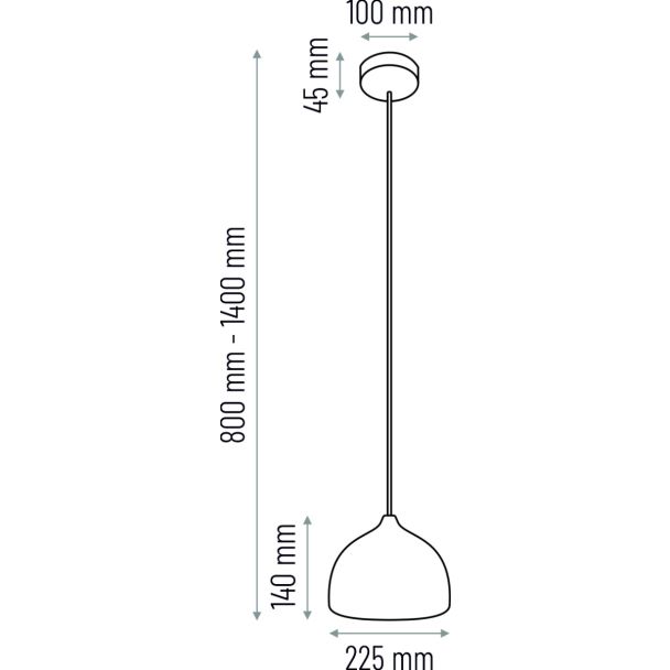 HELLUX 8550239 Lampa wisząca czarna ACORN II