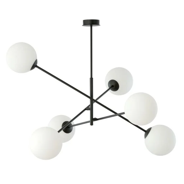 EMIBIG 1169/6 LAMPA SUFITOWA LINEAR 6 BLACK/OPAL