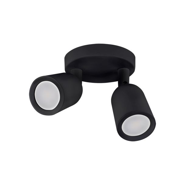 IDEUS 3985 BOGNA GU10 2C BLACK Oprawa ścienno-sufitowa