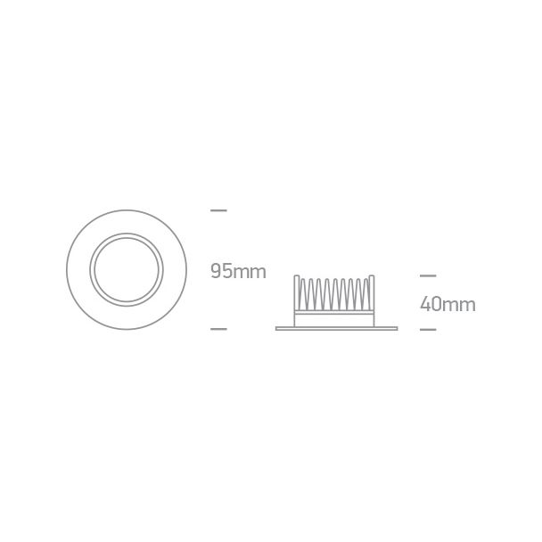 ONE LIGHT 10107UV/W Tala biała wpuszczana oprawa typu downlight SMD LED UGR19 IP44 z regulacją CCT 3000K-4000K-6000K 7W