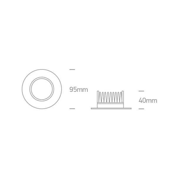 ONE LIGHT 10107UV/W Tala biała wpuszczana oprawa typu downlight SMD LED UGR19 IP44 z regulacją CCT 3000K-4000K-6000K 7W