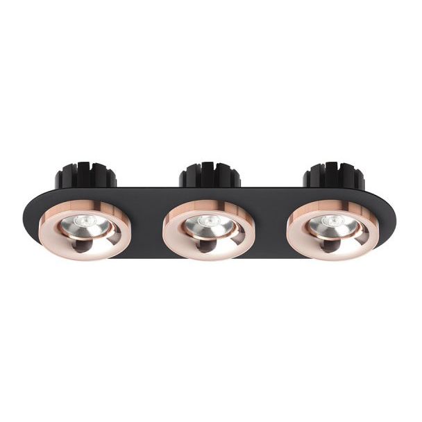 RENDL R13248 SHARM R III wpuszczana czarna miedź/miedź 230V LED 3x10W 24° 3000K