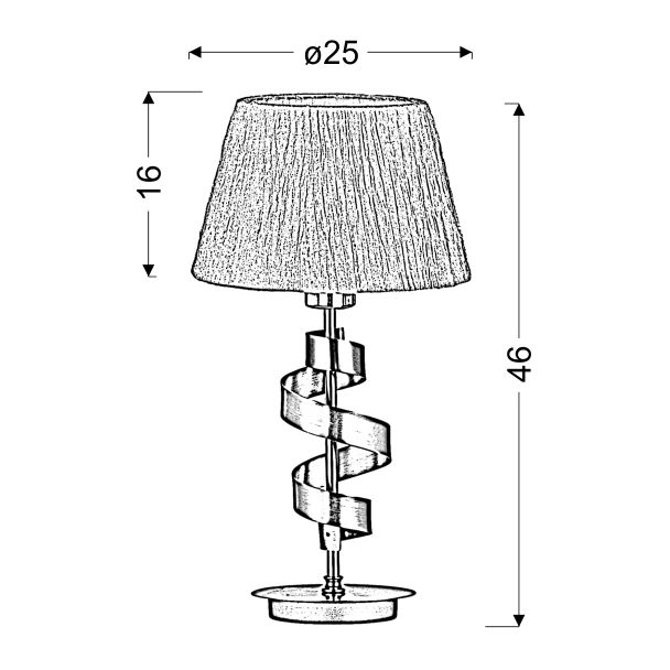 CANDELLUX 41-23483 DENIS LAMPKA GABINETOWA 1X60W E27 CHROM/ZŁOTY