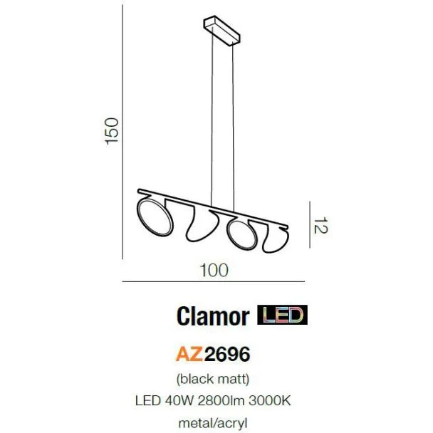 AZZARDO AZ2696 Clamor (black)