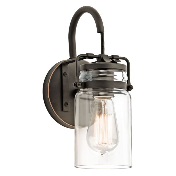 ELSTEAD Brinley KL-BRINLEY1-OZ 1 Light Wall Light - Olde Bronze
