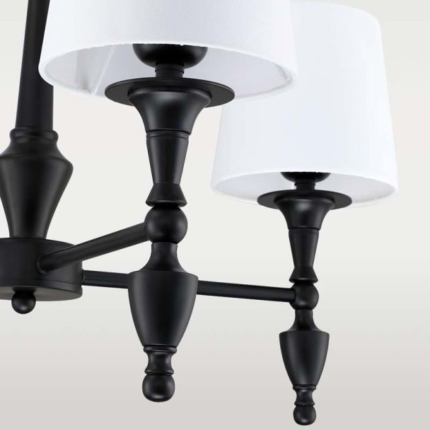 COSMOLIGHT Lampa wisząca AUSTIN P04166BK-WH