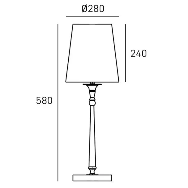 COSMOLIGHT Lampa stołowa AUSTIN T01210NI-WH