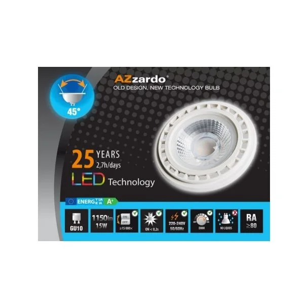 AZZARDO AZ1877 AZZARDO LED 15W ES111 WH DIMM 4300 LL210152 żarówka biały