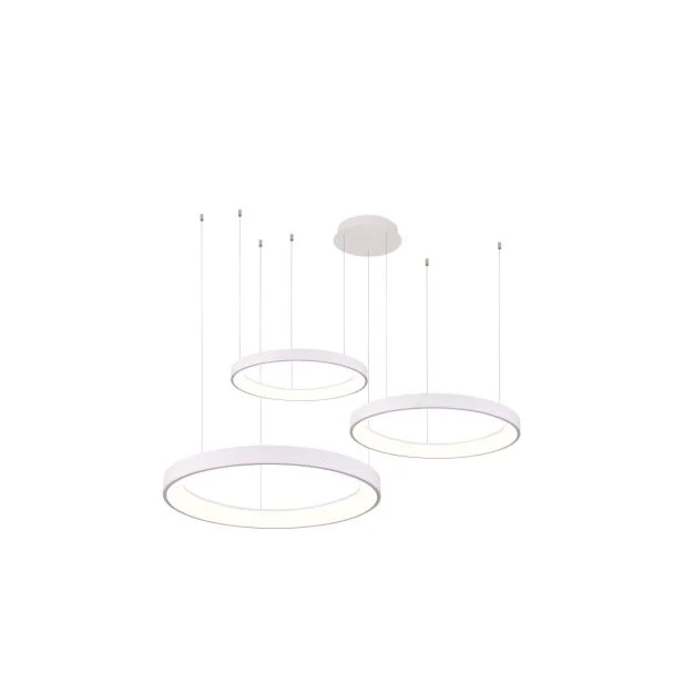 AZZARDO AZ5025 AGNES PENDANT 38+58+78 DIMM CCT włącznik WH lampa wisząca biały,biały
