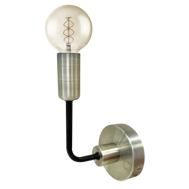 CANDELLUX 21-01313 SAGA LAMPA KINKIET PATYNA+MATOWY CZARNY 1X40W E14