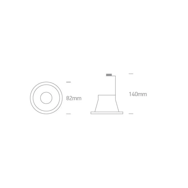 ONE LIGHT 10105TG/B Chulu czarny wpust z oprawką GU10 50W