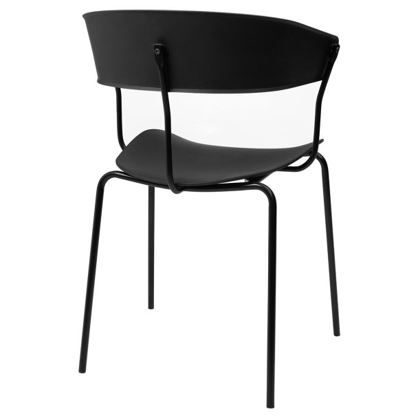 KING HOME PC-161 Krzesło JETT czarne - polipropylen, metal