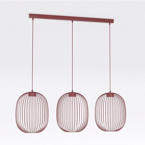 EMIBIG 1700/3 MANTRA 3 BURGUNDY Lampa wisząca