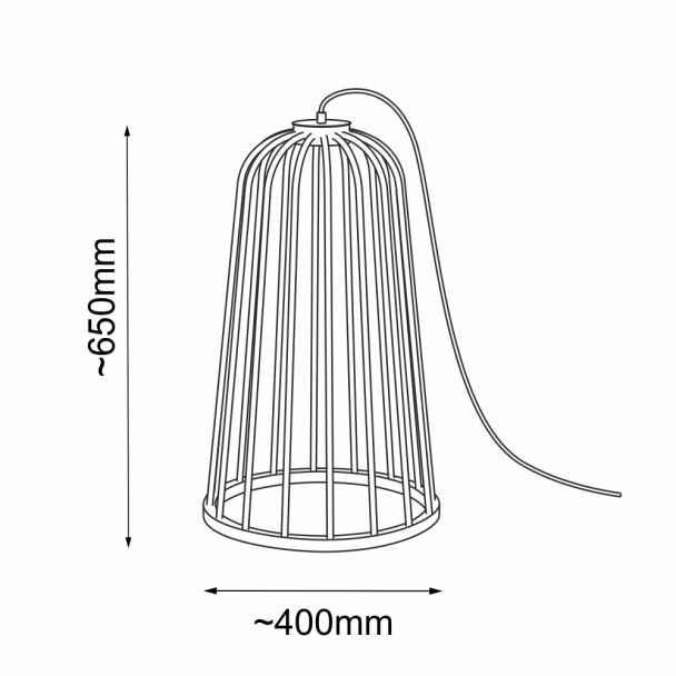 ANTIGO Lampa podłogowa no. moon I F - Czarna (650 mm) 2015
