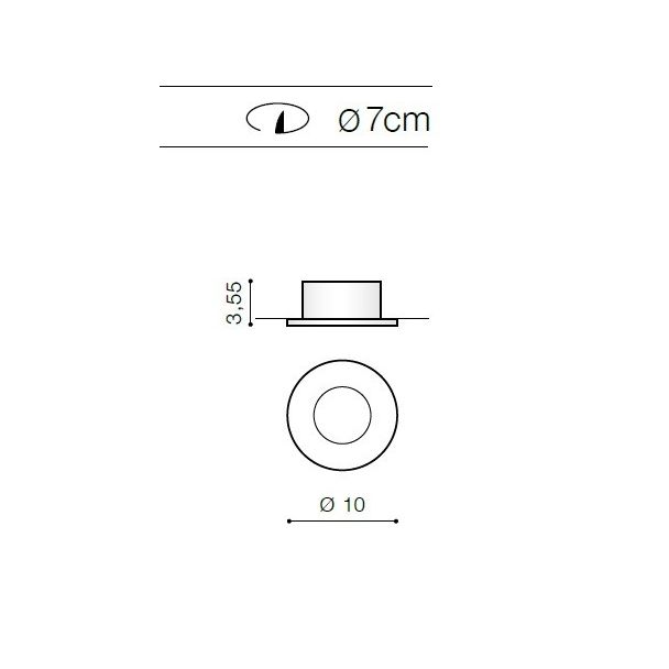 AZZARDO GM2117-CH / AZ1715 Oscar IP44 (chrome) Oczko sufitowe