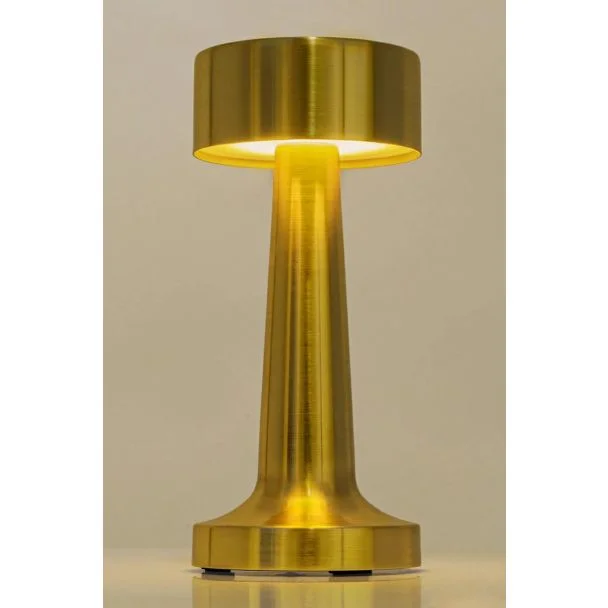 King Home LEE.GOLD Lampa biurkowa LEE złota - wbudowana bateria, LED