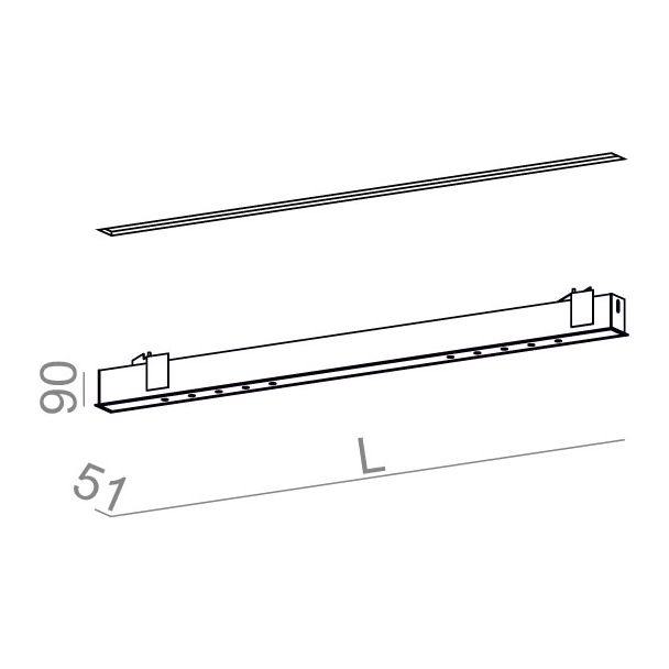 AQFORM 30175 LENS LINE section LED wpuszczany