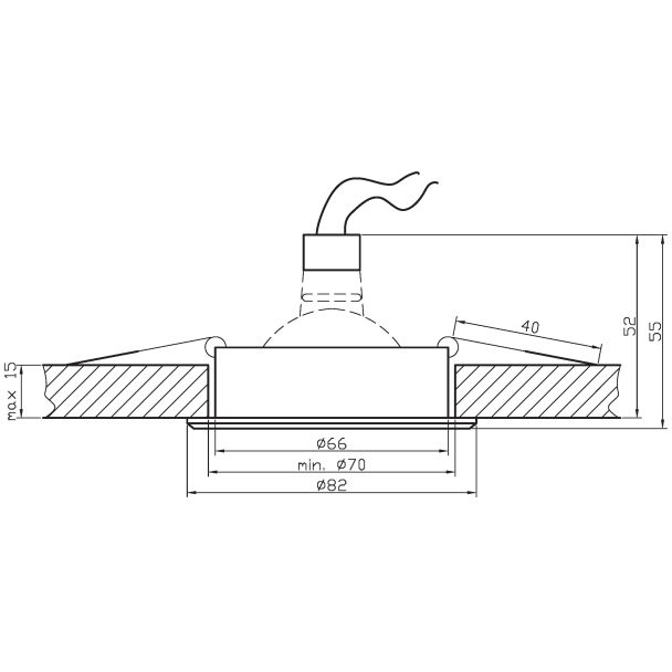 CANDELLUX 2220337 UA-01 SNS/AL MR16 SAT NIKIEL OPR. STROPWA UCHYLNA ALUMINIUM