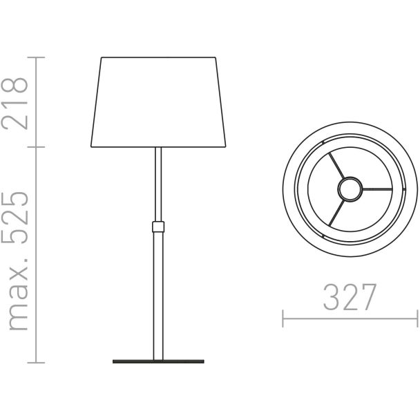 RENDL R12484 ESPLANADE stołowa czarna/biała chrom 230V E27 42W
