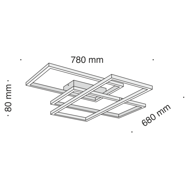 MAYTONI MOD015CL-L80B Technical Line Ceiling Lamp Black