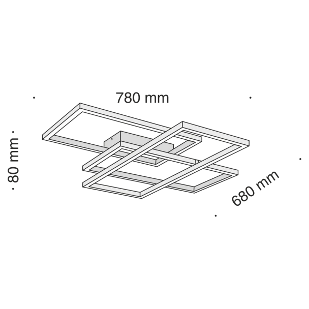 MAYTONI MOD015CL-L80B Technical Line Ceiling Lamp Black