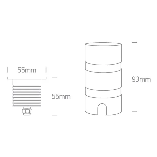 ONE LIGHT 69056A/W Malta aluminiowy wpust COB LED 3000K 3W IP67