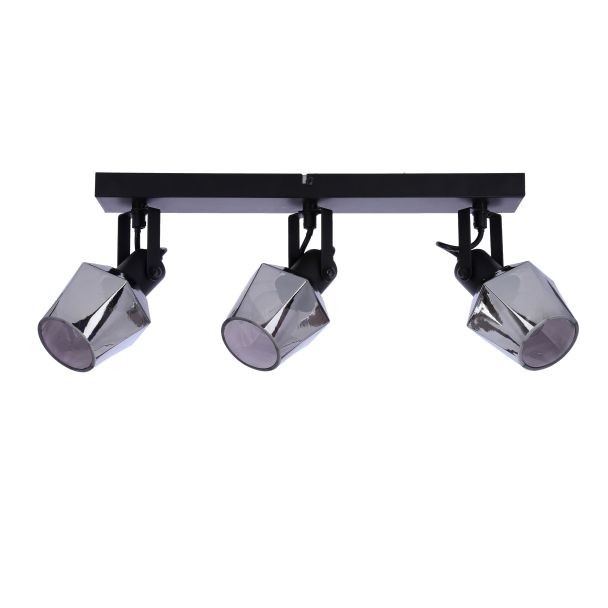 CANDELLUX 93-13378 RANDI LAMPA SUFITOWA LISTWA CZARNY MATOWY 3X15W E14 KLOSZ DYMIONY