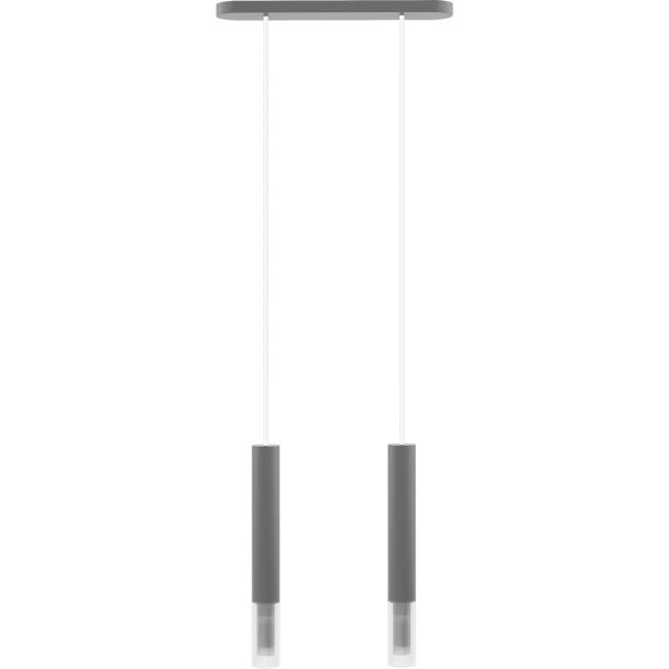 HELLUX 8620236 Lampa wisząca Madera2 klosz 2pł szary