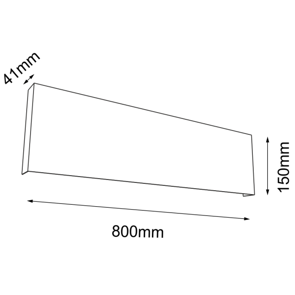 ANTIGO Kinkiet Kitami 4 - Czarny (800 mm) 4413