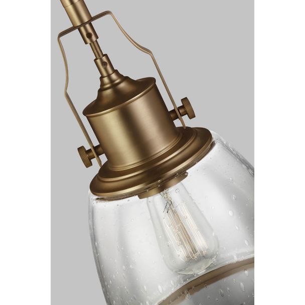 ELSTEAD Hobson FE-HOBSON-P-M-AB 1 Light Medium Pendant Aged Brass