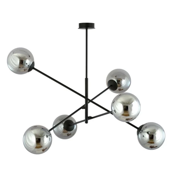 EMIBIG 1167/6 LAMPA SUFITOWA LINEAR 6 BLACK/GRAFIT