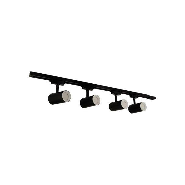 IDEUS 4080 LUTER 4xGU10 BLACK Oprawa do zamontowania na szynoprzewodzie (4 szt.)/Szynoprzewód