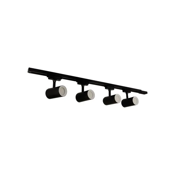 IDEUS 4080 LUTER 4xGU10 BLACK Oprawa do zamontowania na szynoprzewodzie (4 szt.)/Szynoprzewód