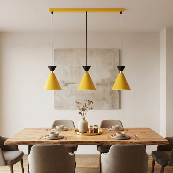 EMIBIG 1742/3 KLEVER 3 ORANGE BLACK Lampa wisząca