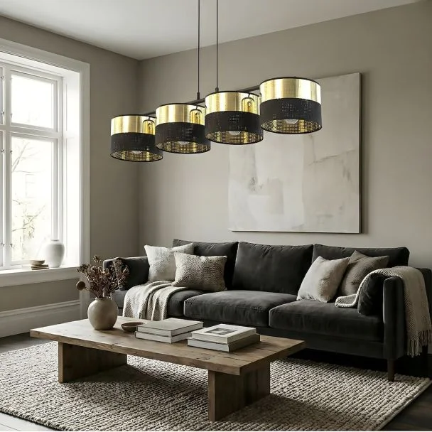 EMIBIG 1649/4 LUX 4 BL GOLD LAMPA WISZĄCA