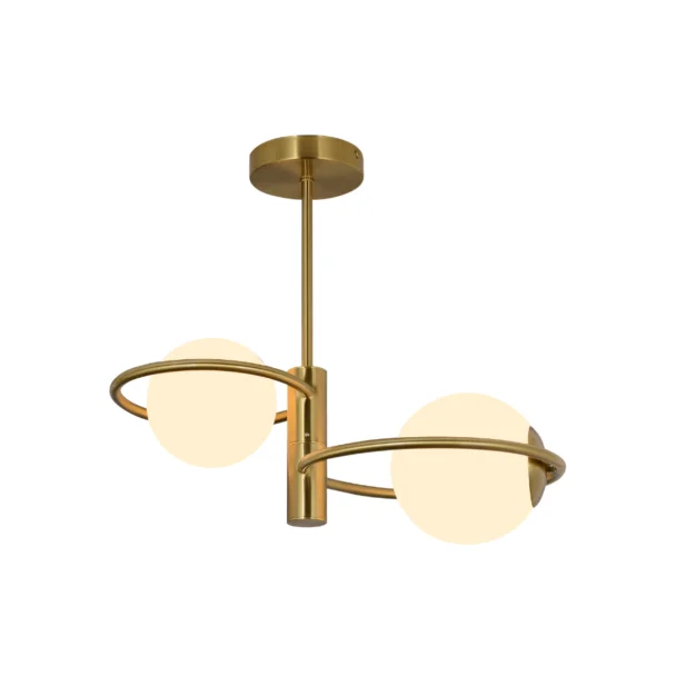 LIGHT PRESTIGE LP-002/2C ring Plafon Dorado ring złota 2 x E14