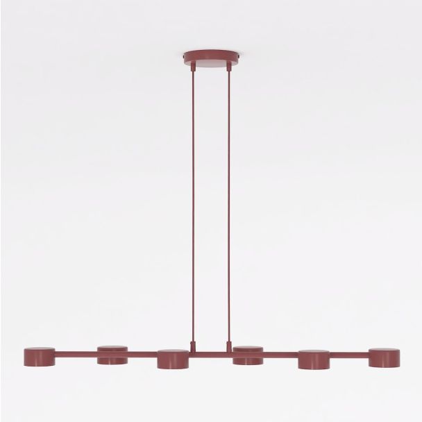 EMIBIG 1706/6 MEGARA 6 BURGUNDY Lampa wisząca