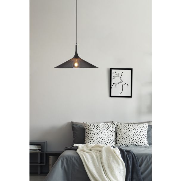 CANDELLUX 50101203 LAMPA WISZACA KIRUNA L 1 CZARNY 110x50x50