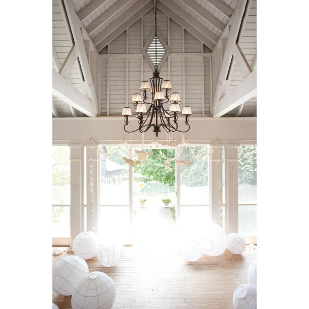 ELSTEAD PLYMOUTH HK/PLYMOUTH15 15Lt Chandelier