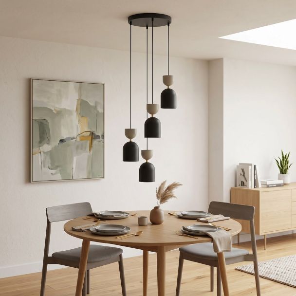 EMIBIG 1738/4PREM GAUDI 4PREM BLACK MOKKA Lampa wisząca