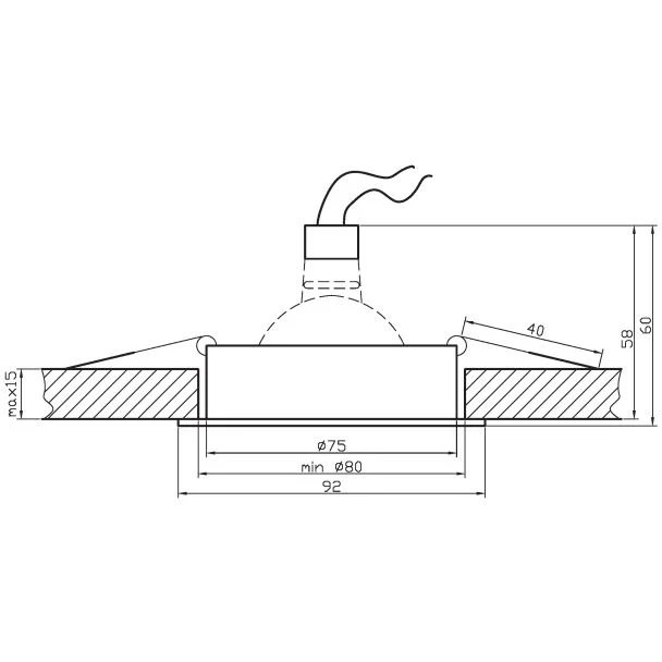 CANDELLUX 2220437 UA-02 SNS/AL MR16 SAT NIKIEL OPR.UCHYLNA ALUMINIUM