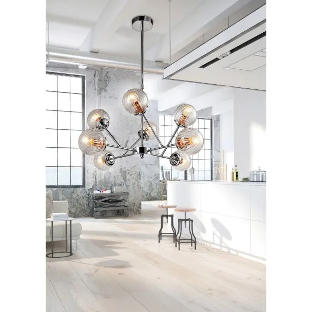 CANDELLUX 38-67289 BEST ZWIS 8X40W E14 CHROM