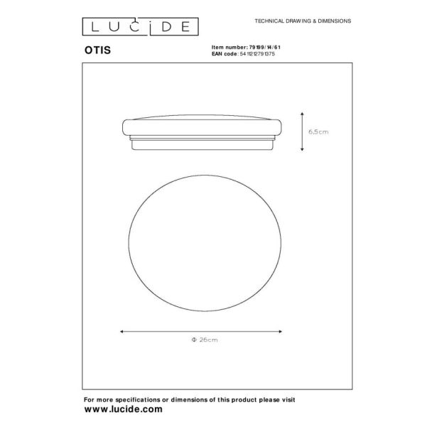 LUCIDE OTIS 79199/14/61 LAMPA SUFITOWA - NOWOCZESNA