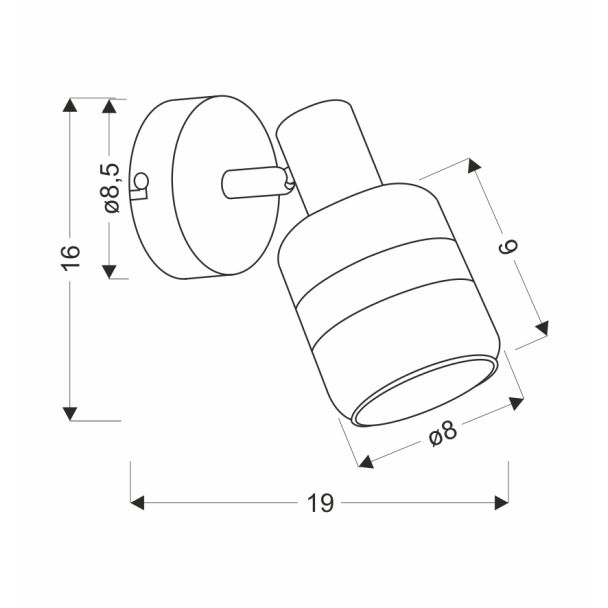 CANDELLUX 91-13415 YUKI LAMPA KINKIET CZARNY MATOWY 1X15W E14 KLOSZ DYMIONY