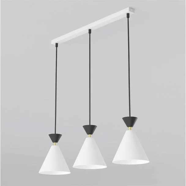 EMIBIG 1743/3 KLEVER 3 WHITE BLACK Lampa wisząca