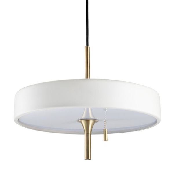Step into Design MP8872 white Lampa wisząca ARTDECO biało - złota 35 cm