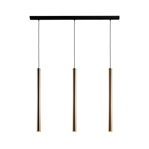 ANTIGO Lampa wisząca Akadi 3 - Mosiądz polerowany-czarna (700 mm) 8885