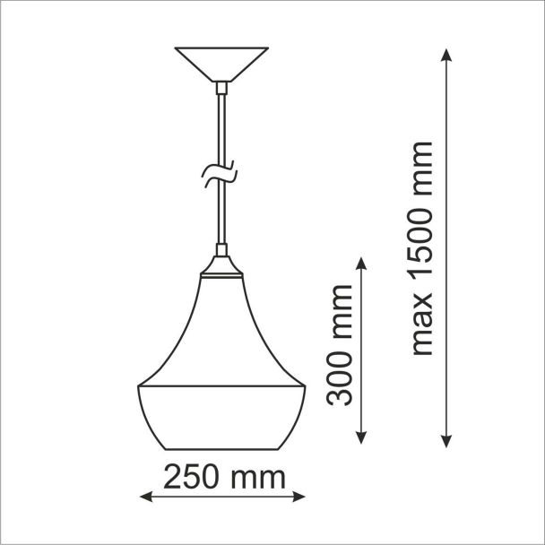 POLUX 305459 Lampa wisząca MODERN P-306B E27 czarna